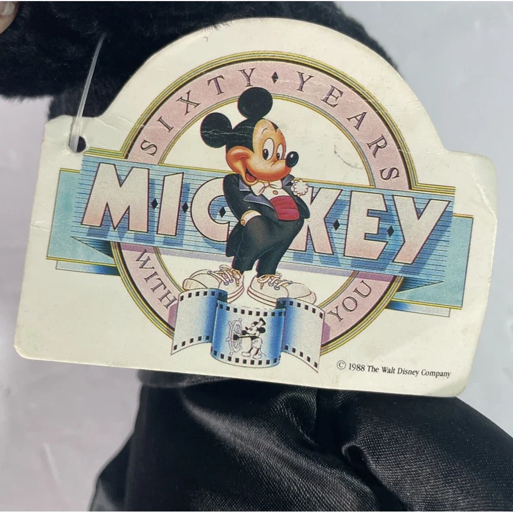 Mickey Mouse 60th anniversary Tuxedo Plush doll 1988 with tags‎